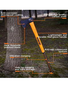 Hacha de Corte KSEIBI 36 Pulgadas Acero Carbono Forjado 2