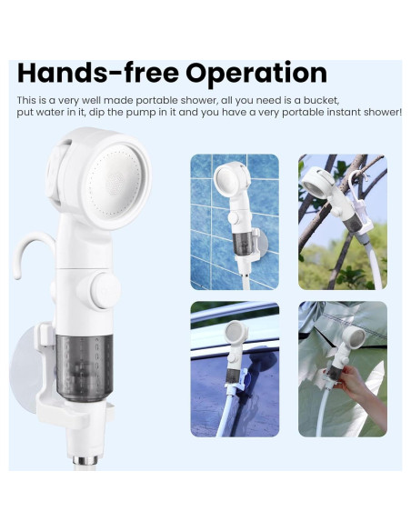 Ducha Portátil Eléctrica Ann Katy para Camping y Viajes