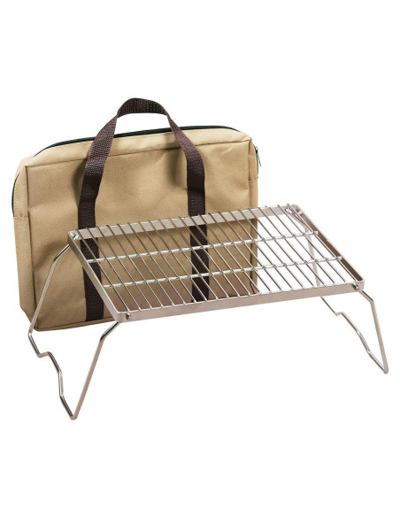 Parrilla de Campamento Plegable REDCAMP 34.5x22.9 cm Acero Inoxidable