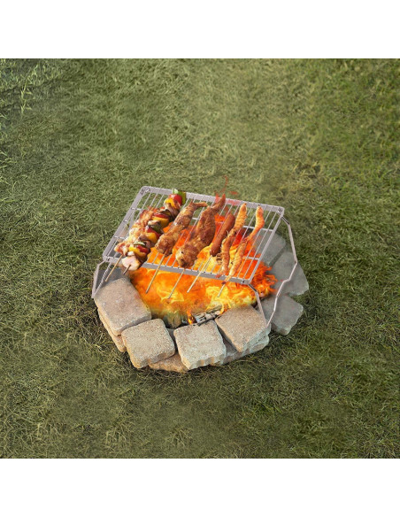 Parrilla de Campamento Plegable REDCAMP 34.5x22.9 cm Acero Inoxidable