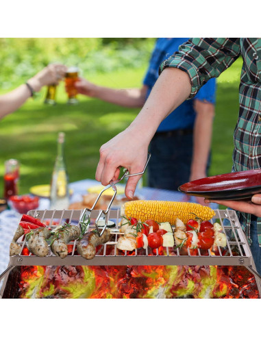 Parrilla de Campamento Plegable REDCAMP 34.5x22.9 cm Acero Inoxidable