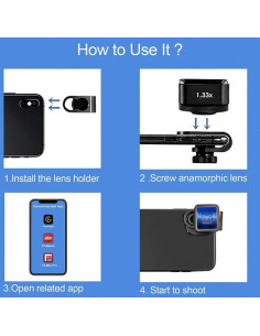 Lente Anamórfico 1.33X Leshareselect para Smartphone 2