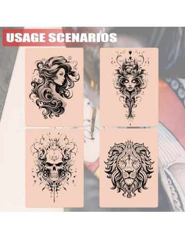 Piel de Tatuaje Sintética SOTICA 8pcs 3mm 15.24x20.32cm