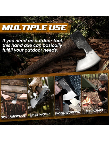 Hacha de Camping Dream Reach 36.83 cm con Funda de Cuero