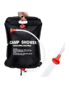 2 Bolsas de Ducha Solar Ailker 20L con Manguera y Cabezal