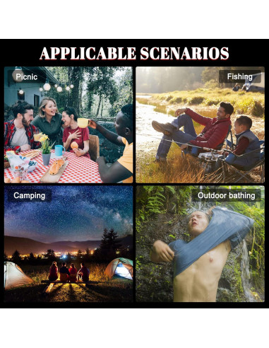 2 Bolsas de Ducha Solar Ailker 20L con Manguera y Cabezal