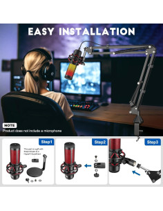 Brazo de Micrófono Aokeo AK-35 Soporte de Escritorio Ajustable 2