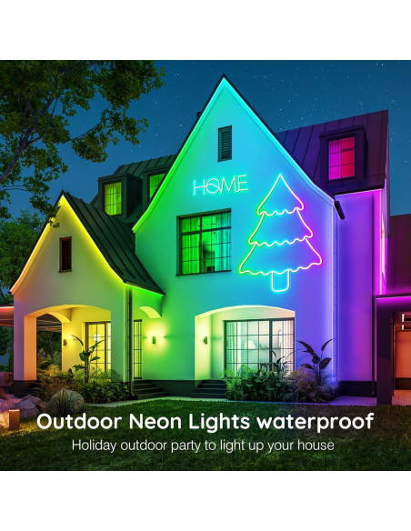 Luces de Cuerda LED Neón 10m LETIANPAI RGB Impermeables