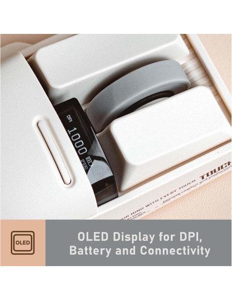 Mouse Inalámbrico LOFREE Touch PBT Gris Retro 4000 DPI