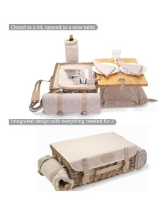 Juego de picnic SatisInside para 2 con manta y mesa 20 piezas 2