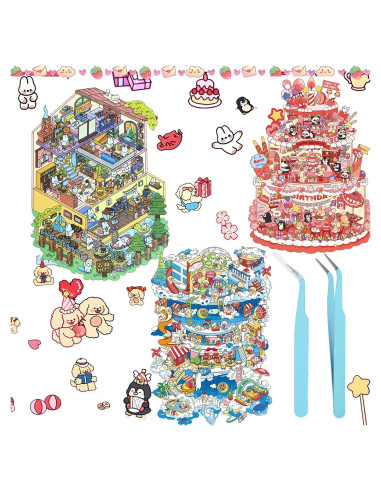 Stickers 3D DIY Casa BEAUTIFABLE - Alivio Estrés Adultos (3 Pcs)