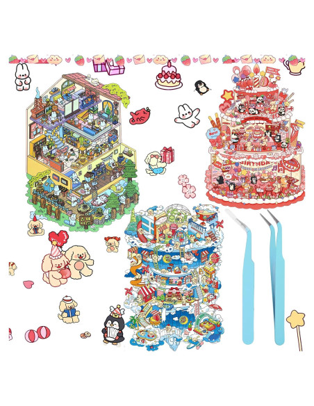 Stickers 3D DIY Casa BEAUTIFABLE - Alivio Estrés Adultos (3 Pcs)