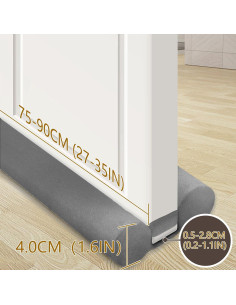 Detenedor de Corrientes de Aire JUJIBL 35 cm Gris Aislante 2