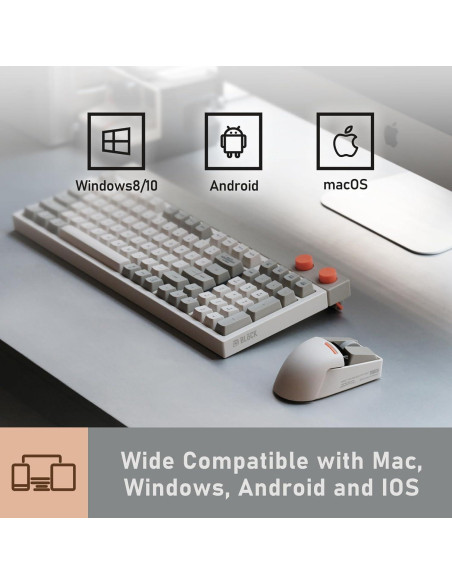 Mouse Inalámbrico LOFREE Touch PBT Gris Retro 4000 DPI