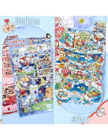 Stickers 3D DIY Casa BEAUTIFABLE - Alivio Estrés Adultos (3 Pcs)