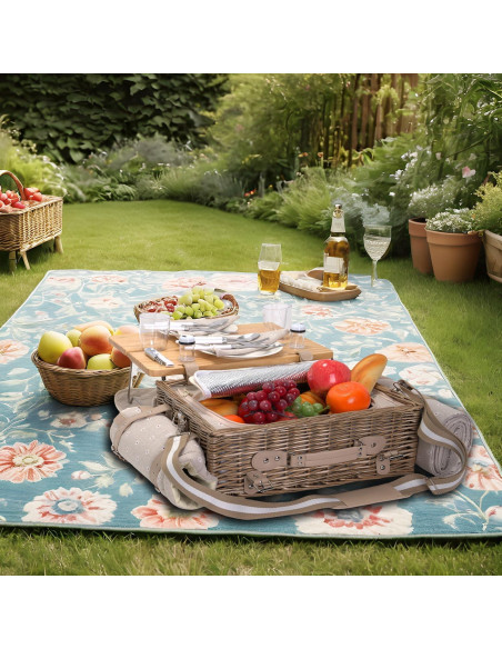 Juego de picnic SatisInside para 2 con manta y mesa 20 piezas