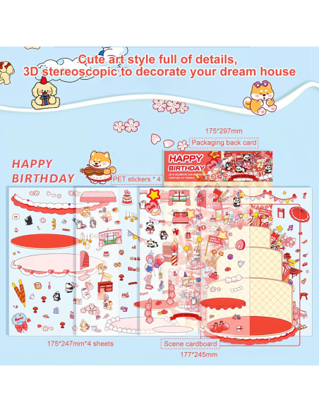 Stickers 3D DIY Casa BEAUTIFABLE - Alivio Estrés Adultos (3 Pcs)