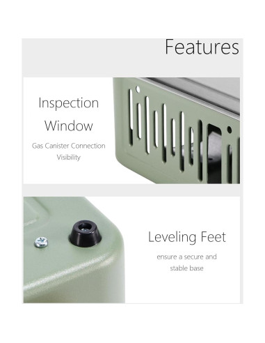 Estufa de Camping Butano CretFine 8205 BTU Compacta 1.2 kg