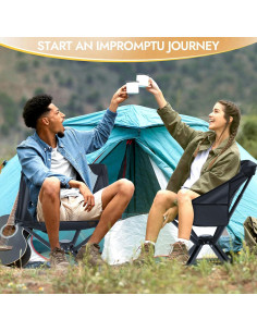 Sillas de Camping Plegables LING RONG 2 Paquete Soporta 158.76 kg 2