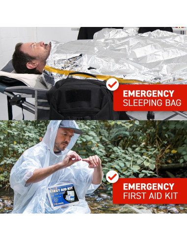Kit de Supervivencia de Emergencia Deluxe 72 HRS - 1 Persona
