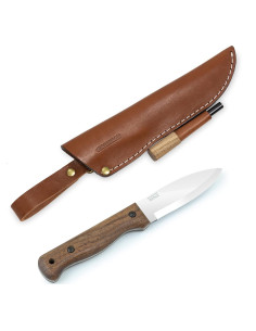 Cuchillo de Bushcraft BPS B1 CSHF con Funda de Cuero 24cm