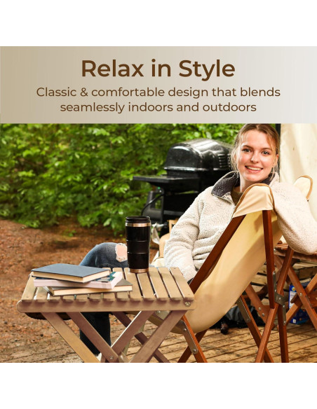 Mesa Plegable de Madera Byer of Maine Pangean 45.72 cm