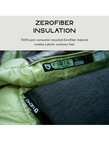 Almohada Ultraligera NEMO Fillo Elite Wide 113g - Perla Negra/Citrón