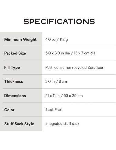 Almohada Ultraligera NEMO Fillo Elite Wide 113g - Perla Negra/Citrón