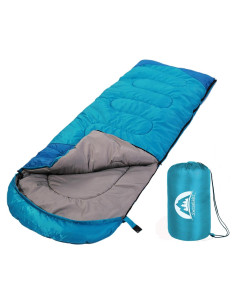 Saco de Dormir SWTMERRY 3 Temporadas Impermeable Azul