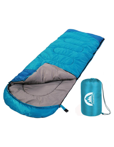Saco de Dormir SWTMERRY 3 Temporadas Impermeable Azul