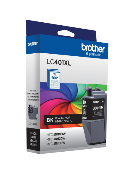 Cartucho de Tinta Negra Brother LC401XLBK Alto Rendimiento 500 Páginas Cartucho de Tinta Negra Brother LC401XLBK Alto Rendimiento 500 Páginas