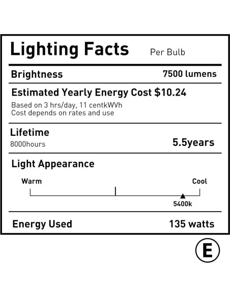 Bombilla CFL 135W E27 Skytex 5400K Luz Fotografía