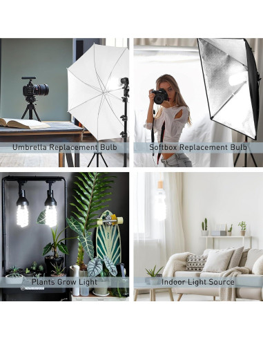 Bombilla CFL 135W E27 Skytex 5400K Luz Fotografía