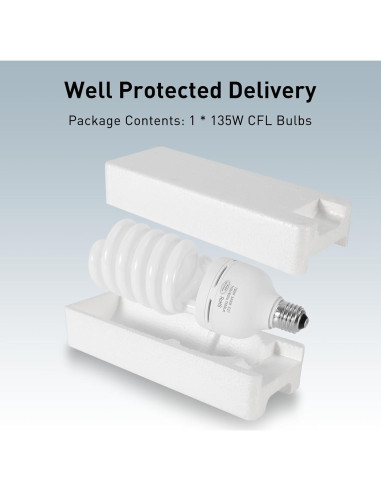 Bombilla CFL 135W E27 Skytex 5400K Luz Fotografía