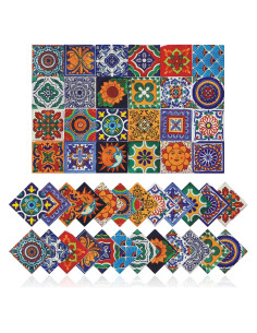 Pegatinas de Azulejos Cendray Retro 10x10 cm Impermeables