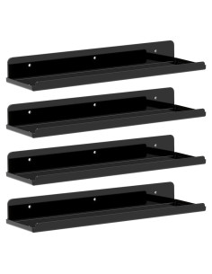 Estantes Flotantes Lifewit Negros 4 Piezas 38x10 cm