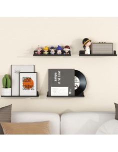 Estantes Flotantes Lifewit Negros 4 Piezas 38x10 cm 2