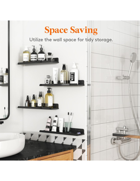 Estantes Flotantes Lifewit Negros 4 Piezas 38x10 cm Estantes Flotantes Lifewit Negros 4 Piezas 38x10 cm