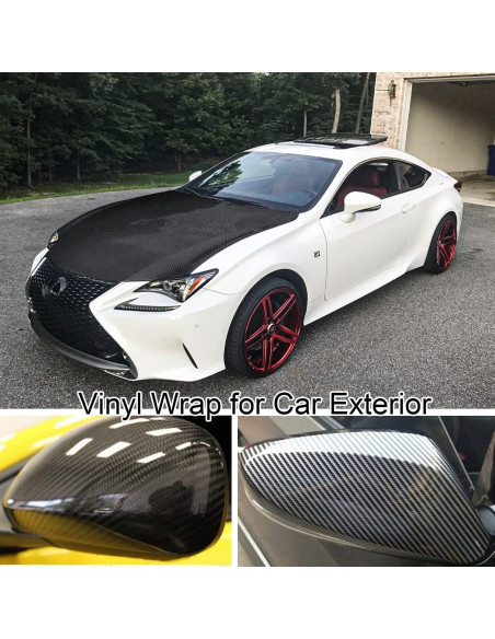 Vinilo Envoltura de Fibra de Carbono Negra 6D Lypumso 300x30cm