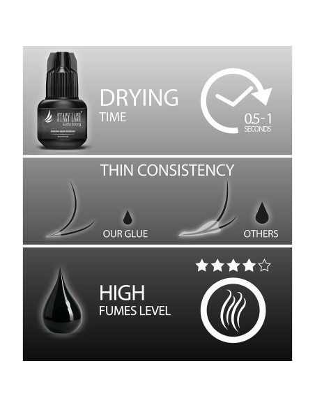 Pegamento Extra Fuerte para Extensiones de Pestañas Stacy Lash 5ml