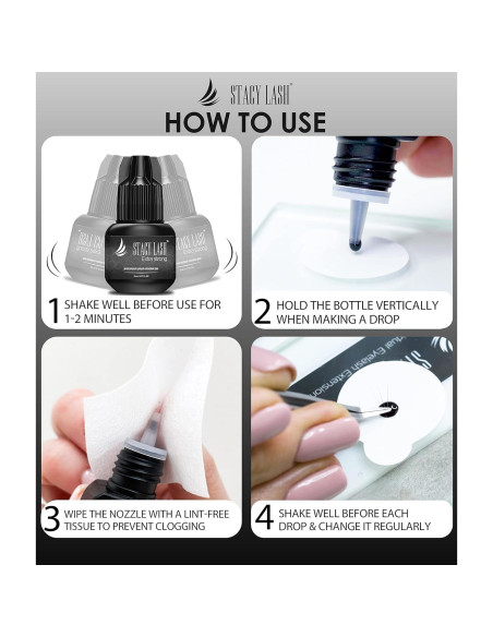 Pegamento Extra Fuerte para Extensiones de Pestañas Stacy Lash 5ml