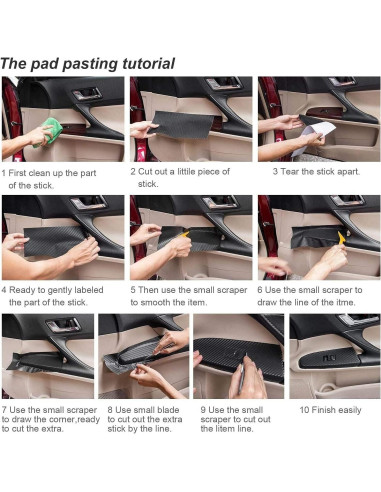 Vinilo Envoltura de Fibra de Carbono Negra 6D Lypumso 300x30cm