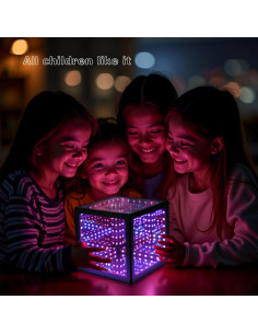 Luz LED Cubo Hiperinfinito Heepulor 15x15 cm Multicolor 2