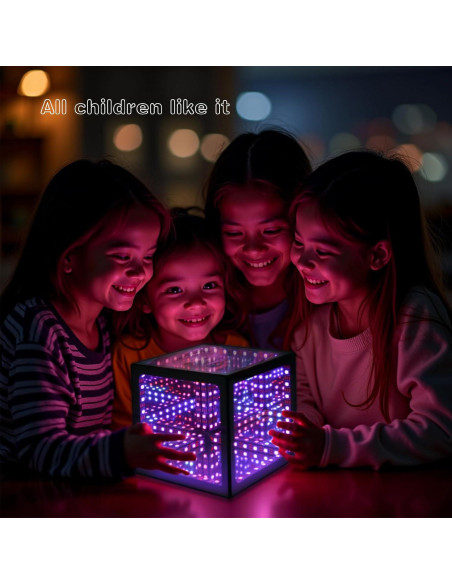Luz LED Cubo Hiperinfinito Heepulor 15x15 cm Multicolor