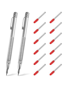 Bolígrafo de Grabado TIESOME 2 Pcs Carburo Tungsteno Plata