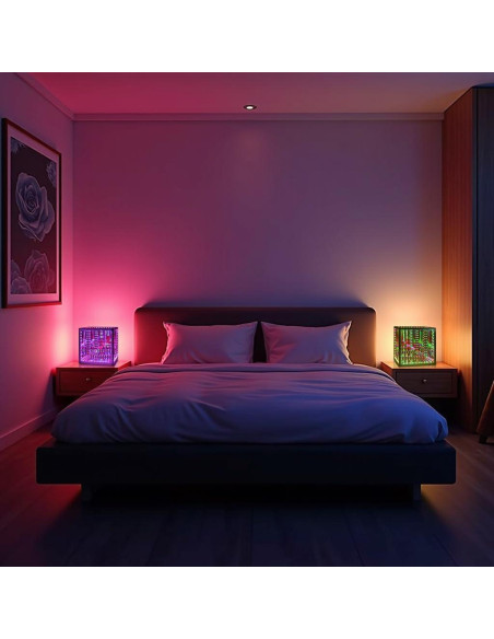 Luz LED Cubo Hiperinfinito Heepulor 15x15 cm Multicolor