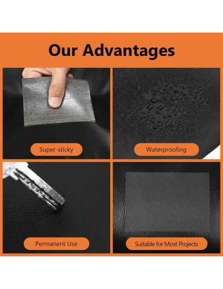 Parche de Reparación de Cuero OcePor 43x229 cm Amarillo Beige