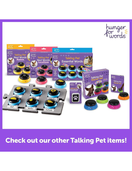 Alfombrilla de Botones para Mascotas Hambre por Palabras - 1pc