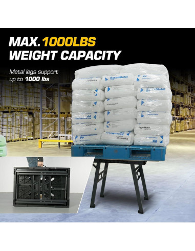 Mesa de Trabajo Plegable ONCUPID 86.36x63.5 cm Negra