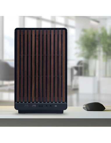 Chasis Micro Lian Li A3 - Panel Madera y Vidrio Templado - Soporta AIO 360mm